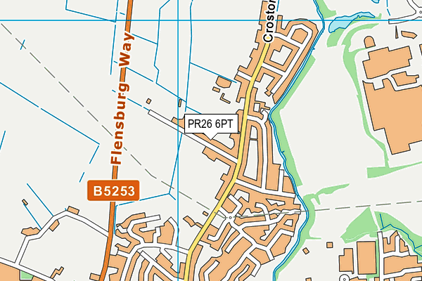 PR26 6PT map - OS VectorMap District (Ordnance Survey)