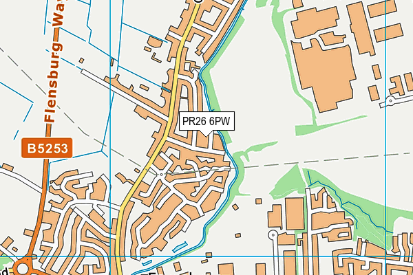 PR26 6PW map - OS VectorMap District (Ordnance Survey)