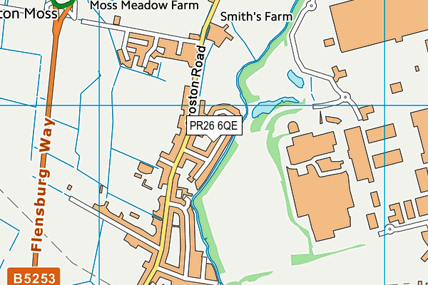 PR26 6QE map - OS VectorMap District (Ordnance Survey)