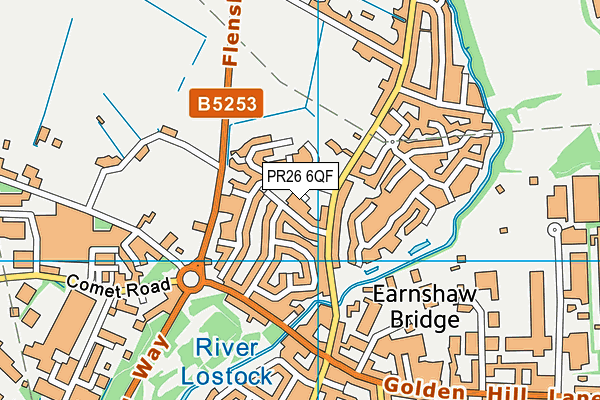 PR26 6QF map - OS VectorMap District (Ordnance Survey)