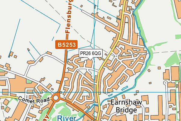 PR26 6QG map - OS VectorMap District (Ordnance Survey)