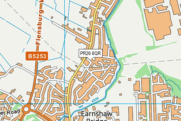 PR26 6QR map - OS VectorMap District (Ordnance Survey)