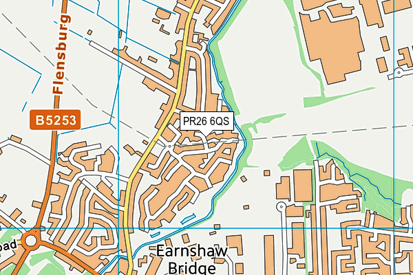 PR26 6QS map - OS VectorMap District (Ordnance Survey)