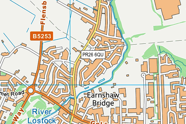 PR26 6QU map - OS VectorMap District (Ordnance Survey)