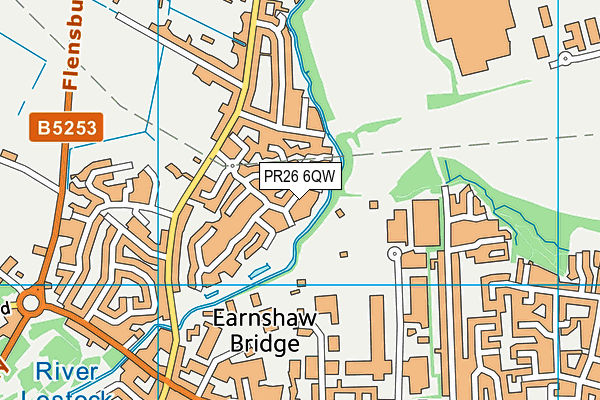 PR26 6QW map - OS VectorMap District (Ordnance Survey)