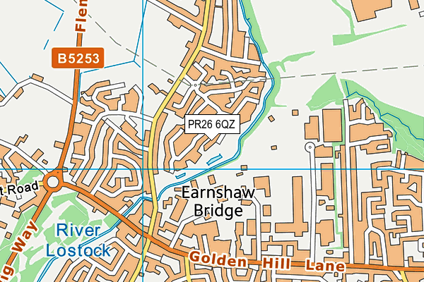 PR26 6QZ map - OS VectorMap District (Ordnance Survey)
