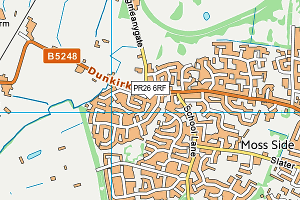 PR26 6RF map - OS VectorMap District (Ordnance Survey)