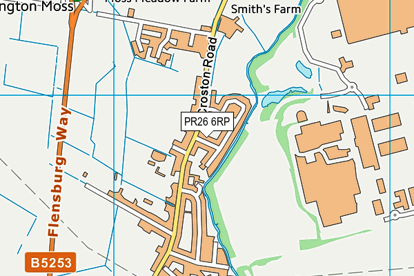 PR26 6RP map - OS VectorMap District (Ordnance Survey)