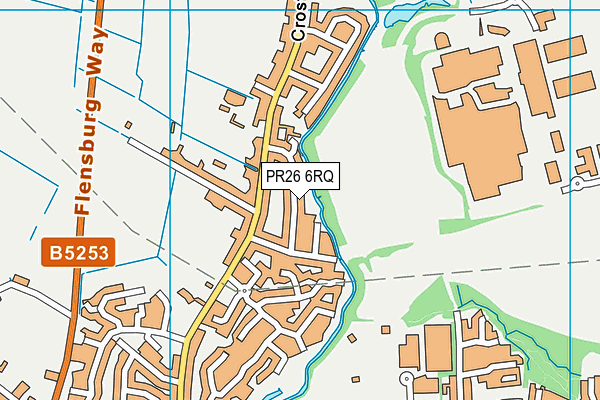 PR26 6RQ map - OS VectorMap District (Ordnance Survey)