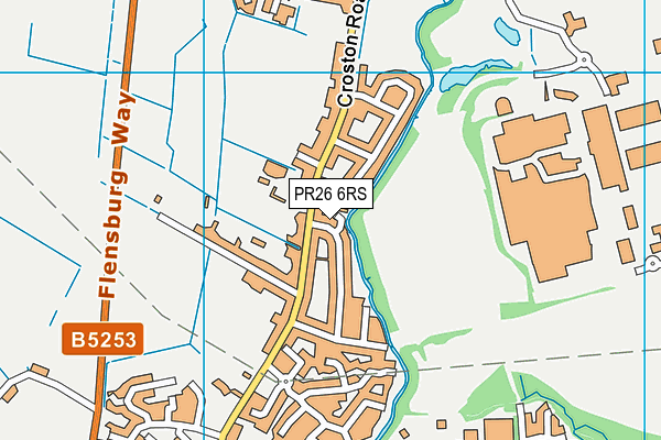 PR26 6RS map - OS VectorMap District (Ordnance Survey)