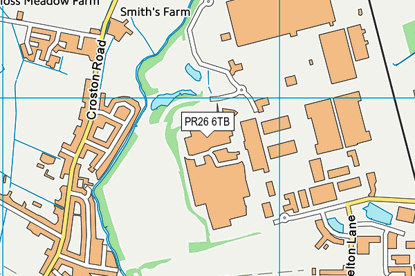 PR26 6TB map - OS VectorMap District (Ordnance Survey)