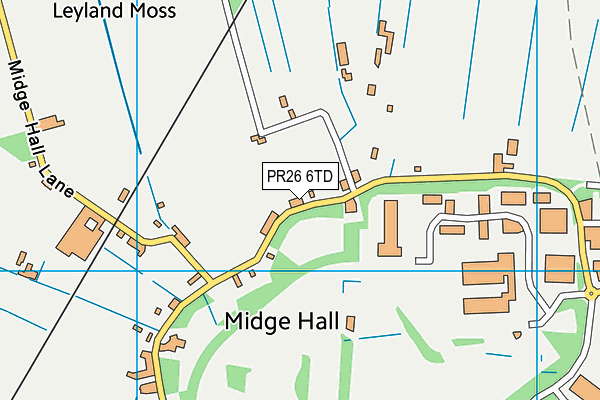 PR26 6TD map - OS VectorMap District (Ordnance Survey)