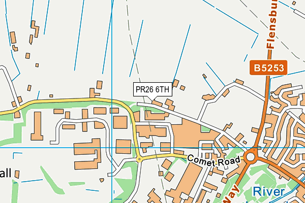 PR26 6TH map - OS VectorMap District (Ordnance Survey)