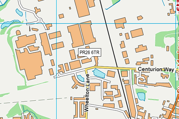 PR26 6TR map - OS VectorMap District (Ordnance Survey)