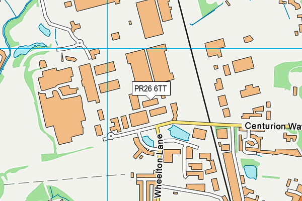 PR26 6TT map - OS VectorMap District (Ordnance Survey)
