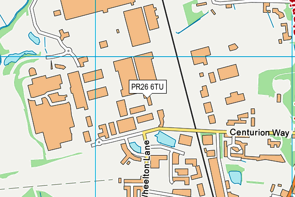 PR26 6TU map - OS VectorMap District (Ordnance Survey)