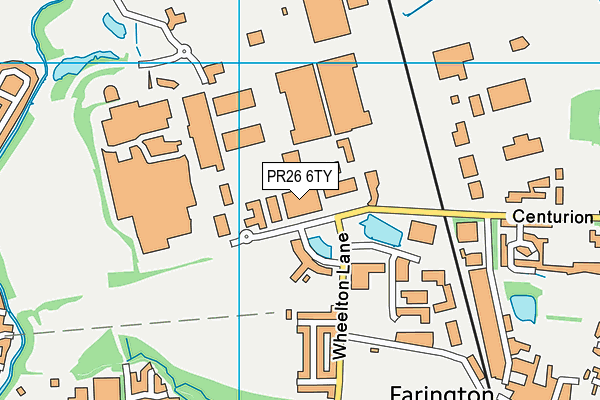 PR26 6TY map - OS VectorMap District (Ordnance Survey)