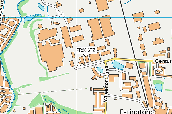 PR26 6TZ map - OS VectorMap District (Ordnance Survey)