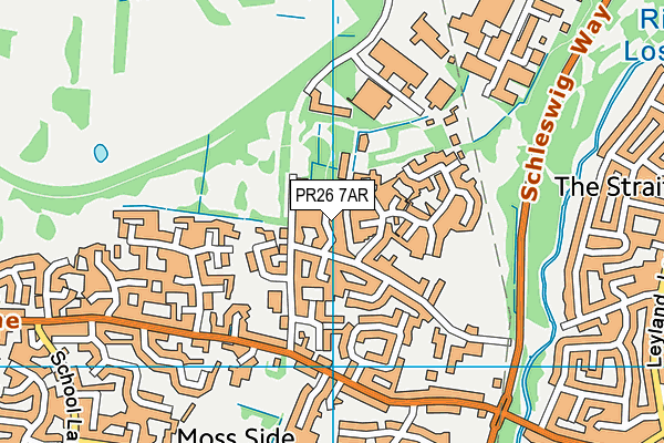 PR26 7AR map - OS VectorMap District (Ordnance Survey)