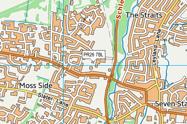 PR26 7BL map - OS VectorMap District (Ordnance Survey)