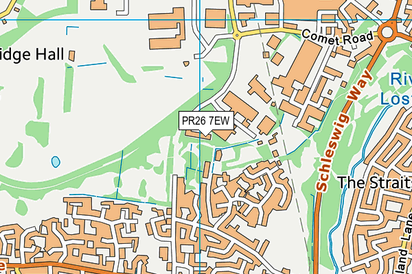 PR26 7EW map - OS VectorMap District (Ordnance Survey)
