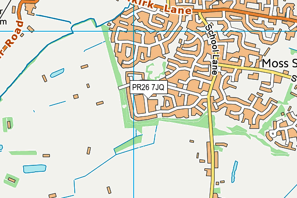 PR26 7JQ map - OS VectorMap District (Ordnance Survey)