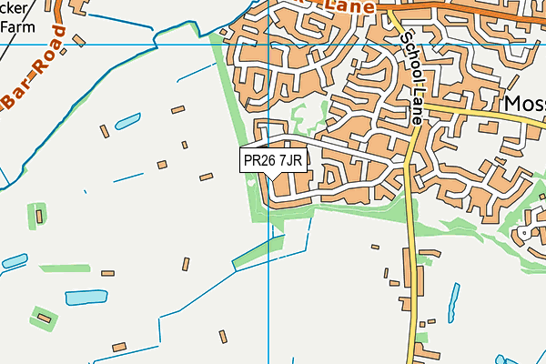 PR26 7JR map - OS VectorMap District (Ordnance Survey)