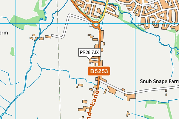 PR26 7JX map - OS VectorMap District (Ordnance Survey)