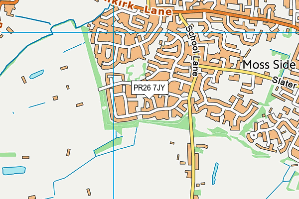 PR26 7JY map - OS VectorMap District (Ordnance Survey)