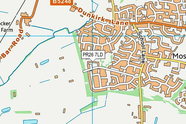 PR26 7LD map - OS VectorMap District (Ordnance Survey)