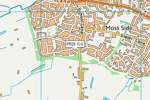 PR26 7LG map - OS VectorMap District (Ordnance Survey)