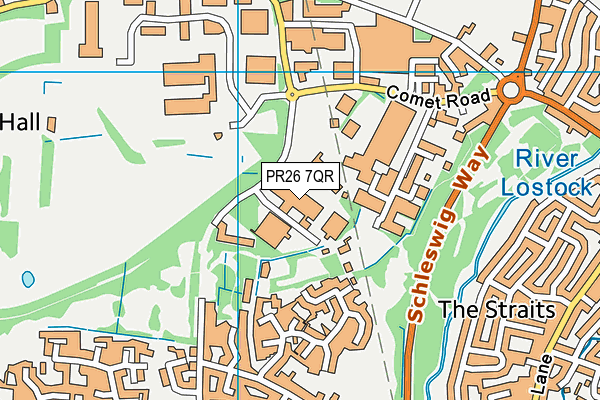 PR26 7QR map - OS VectorMap District (Ordnance Survey)