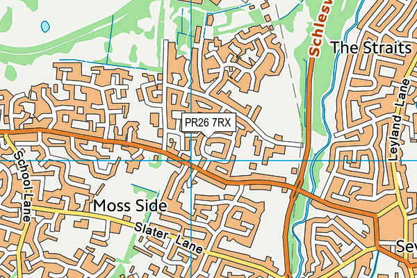 PR26 7RX map - OS VectorMap District (Ordnance Survey)