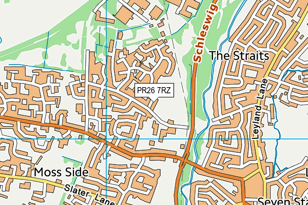 PR26 7RZ map - OS VectorMap District (Ordnance Survey)