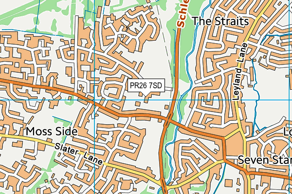 PR26 7SD map - OS VectorMap District (Ordnance Survey)
