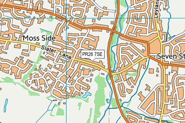 PR26 7SE map - OS VectorMap District (Ordnance Survey)
