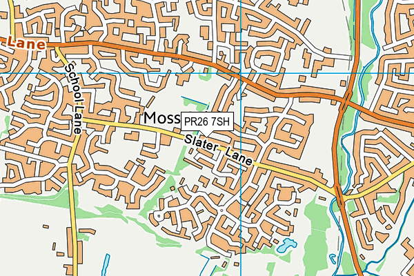 Leyland St James C Of E Primary School map (PR26 7SH) - OS VectorMap District (Ordnance Survey)