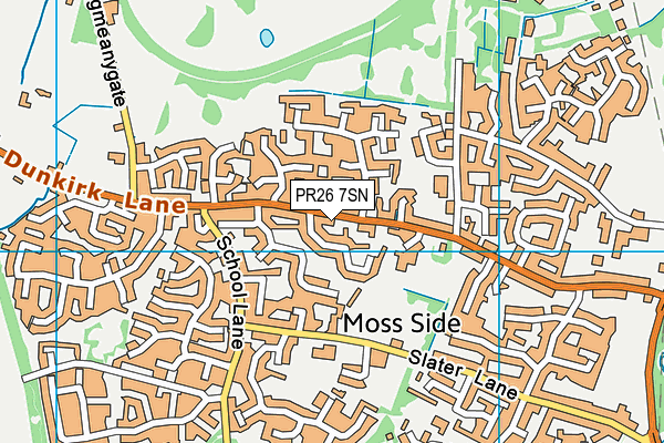 PR26 7SN map - OS VectorMap District (Ordnance Survey)