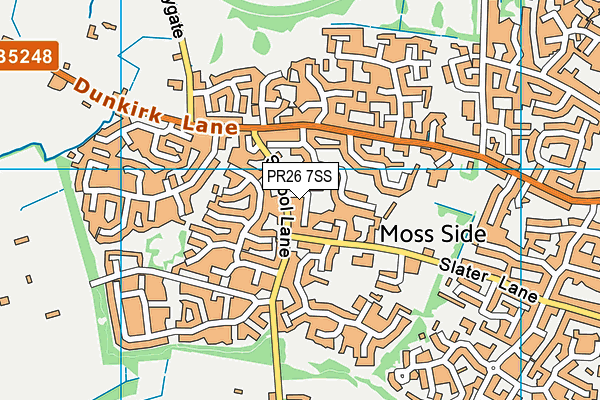 PR26 7SS map - OS VectorMap District (Ordnance Survey)