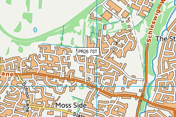 PR26 7ST map - OS VectorMap District (Ordnance Survey)