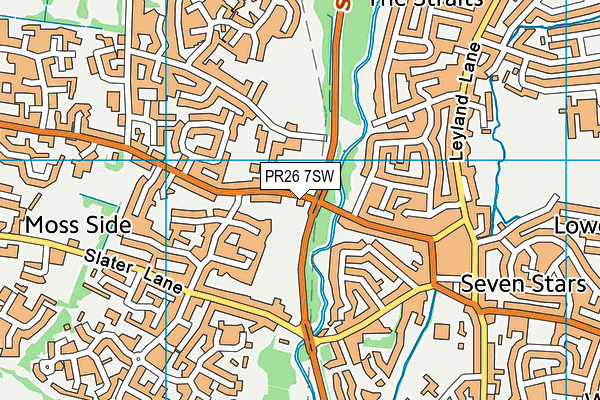 PR26 7SW map - OS VectorMap District (Ordnance Survey)