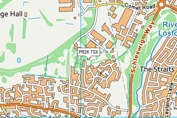 PR26 7SX map - OS VectorMap District (Ordnance Survey)