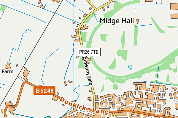 PR26 7TB map - OS VectorMap District (Ordnance Survey)