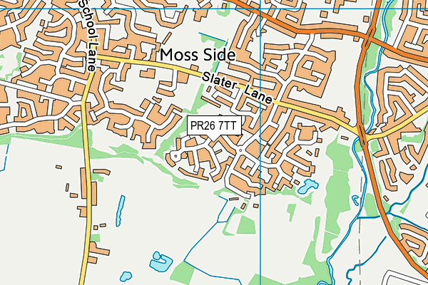 PR26 7TT map - OS VectorMap District (Ordnance Survey)