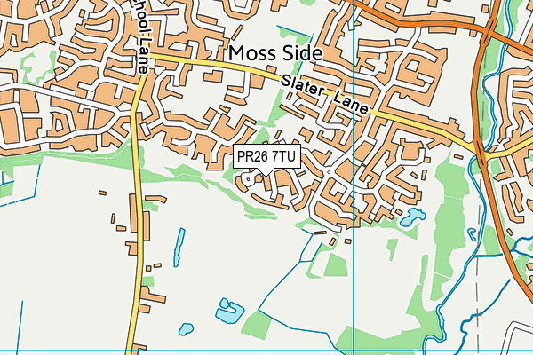 PR26 7TU map - OS VectorMap District (Ordnance Survey)