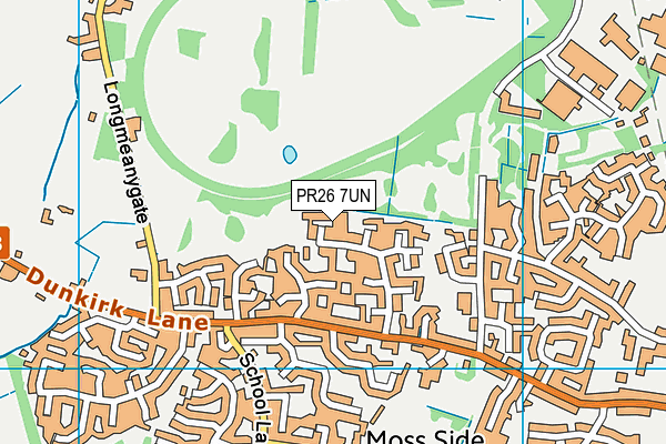 PR26 7UN map - OS VectorMap District (Ordnance Survey)