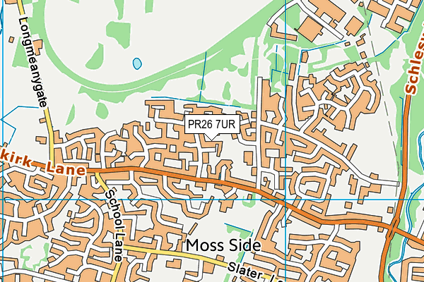 PR26 7UR map - OS VectorMap District (Ordnance Survey)