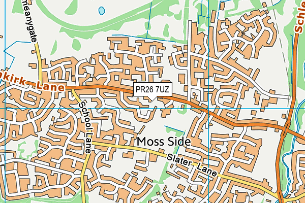 PR26 7UZ map - OS VectorMap District (Ordnance Survey)