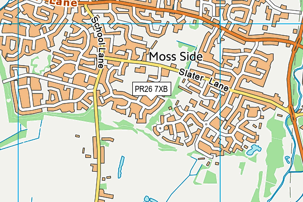 PR26 7XB map - OS VectorMap District (Ordnance Survey)