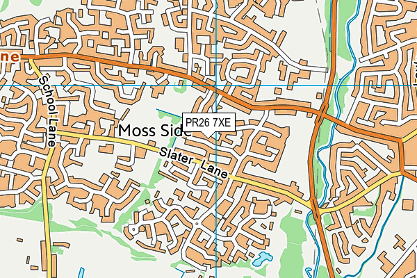 PR26 7XE map - OS VectorMap District (Ordnance Survey)